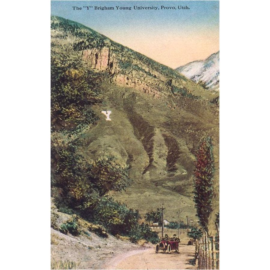Utah Postcard / The Y, BYU, Provo, Utah