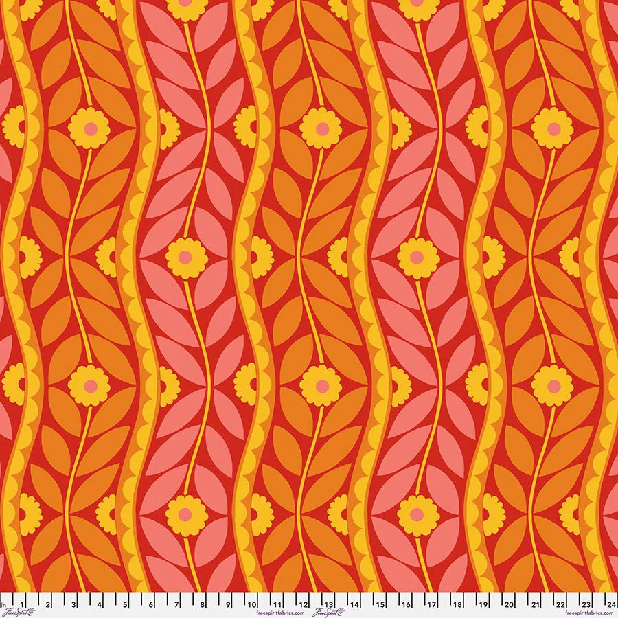Vegetable Patch / Brocade / Red