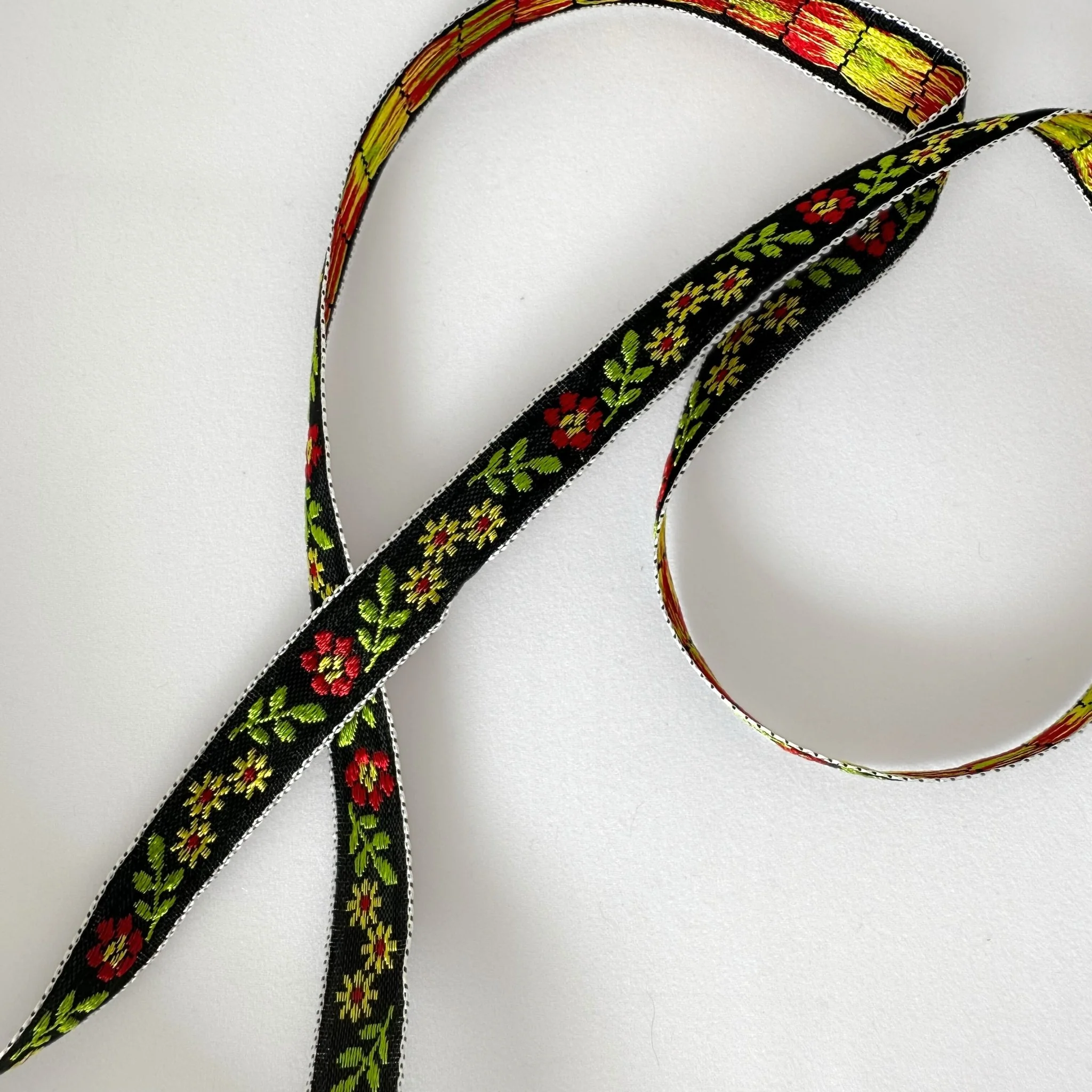 Vintage Japanese Floral Jacquard Ribbon