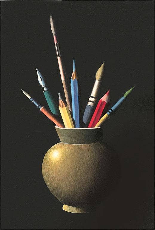 Vintage Postcard / Artist's Materials