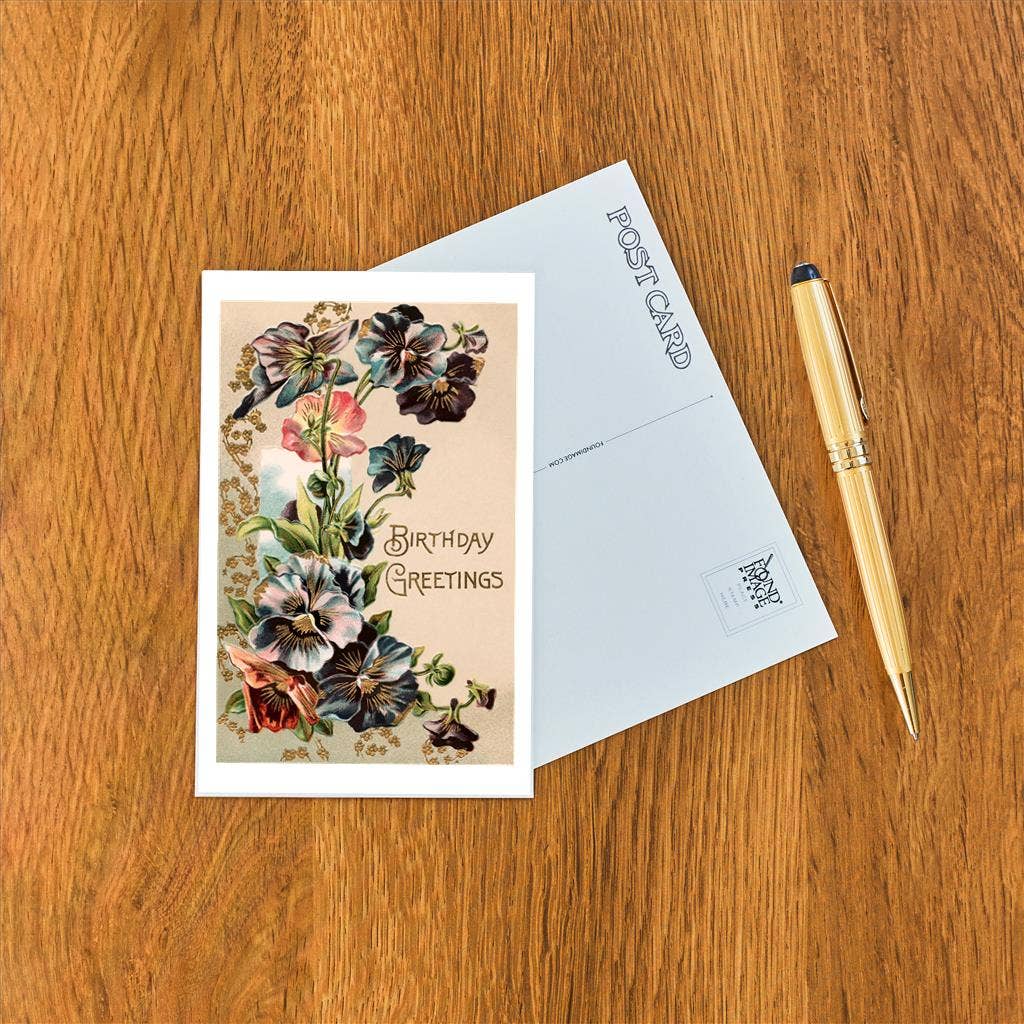 Vintage Postcard / Birthday Greetings Flowers - Image 2