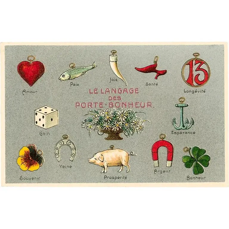 Vintage Postcard / Charm Language
