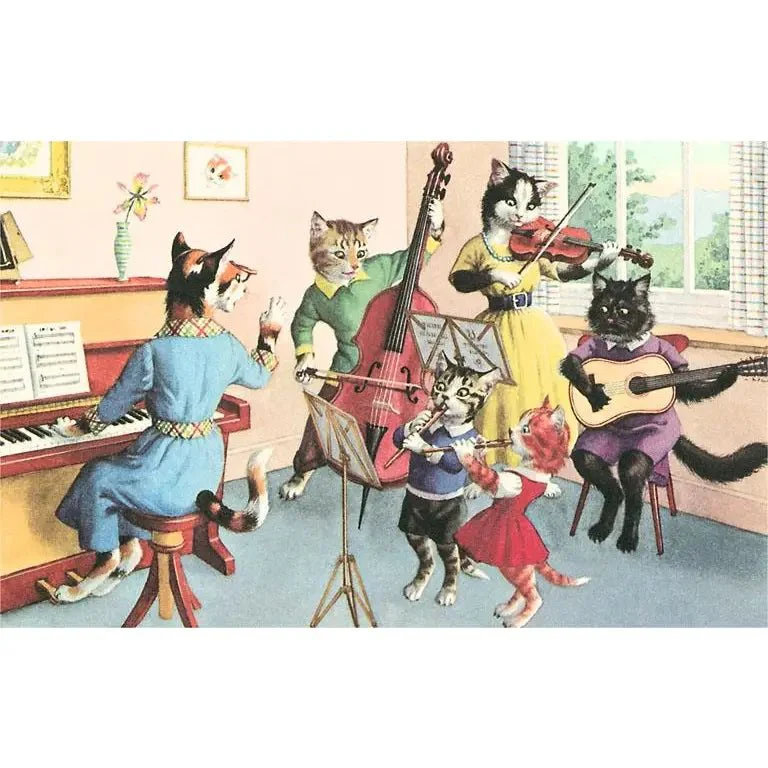 Vintage Postcard / Crazy Cats Musical Ensemble