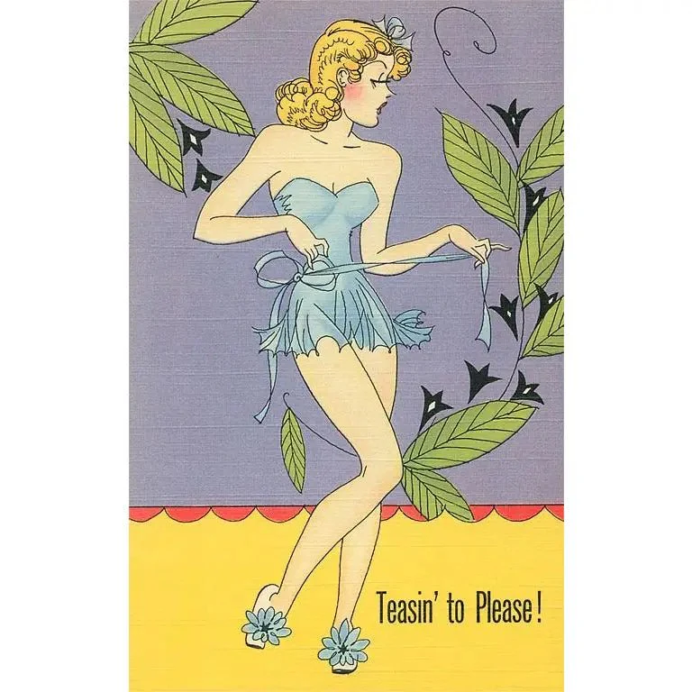 Vintage Postcard / Teasin' to Please