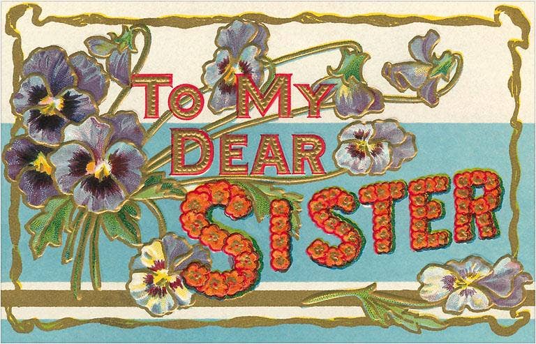 Vintage Postcard / To My Dear Sister
