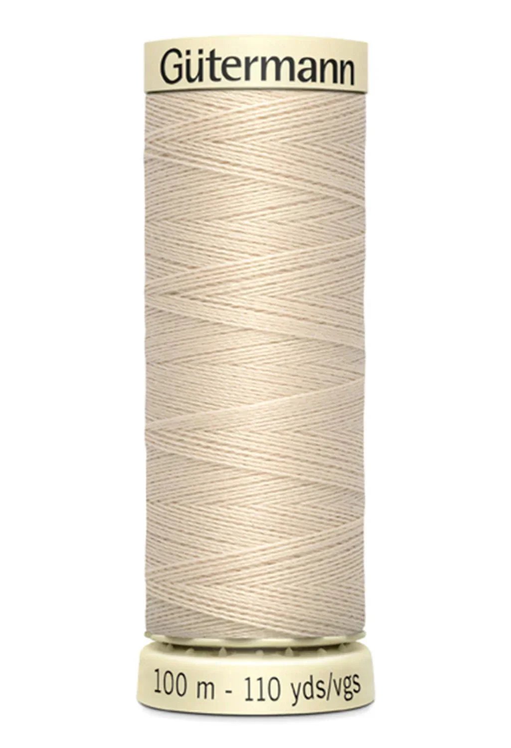 White & Offwhite Sew-all Thread 100m / 30 Bone