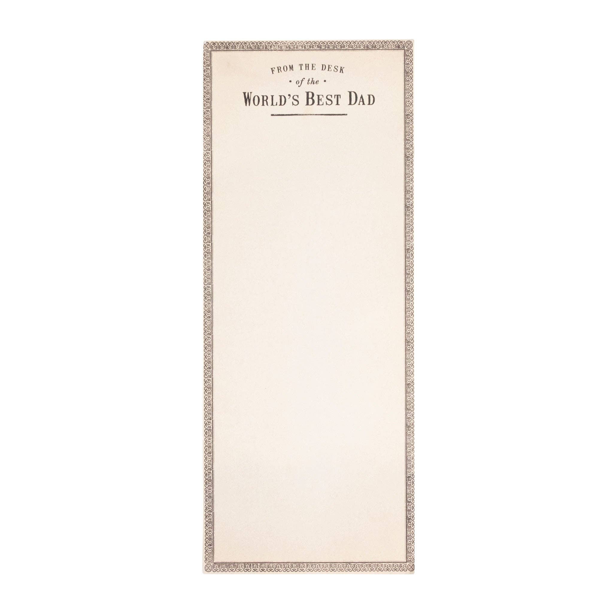 World's Best Dad Skinny Notepad