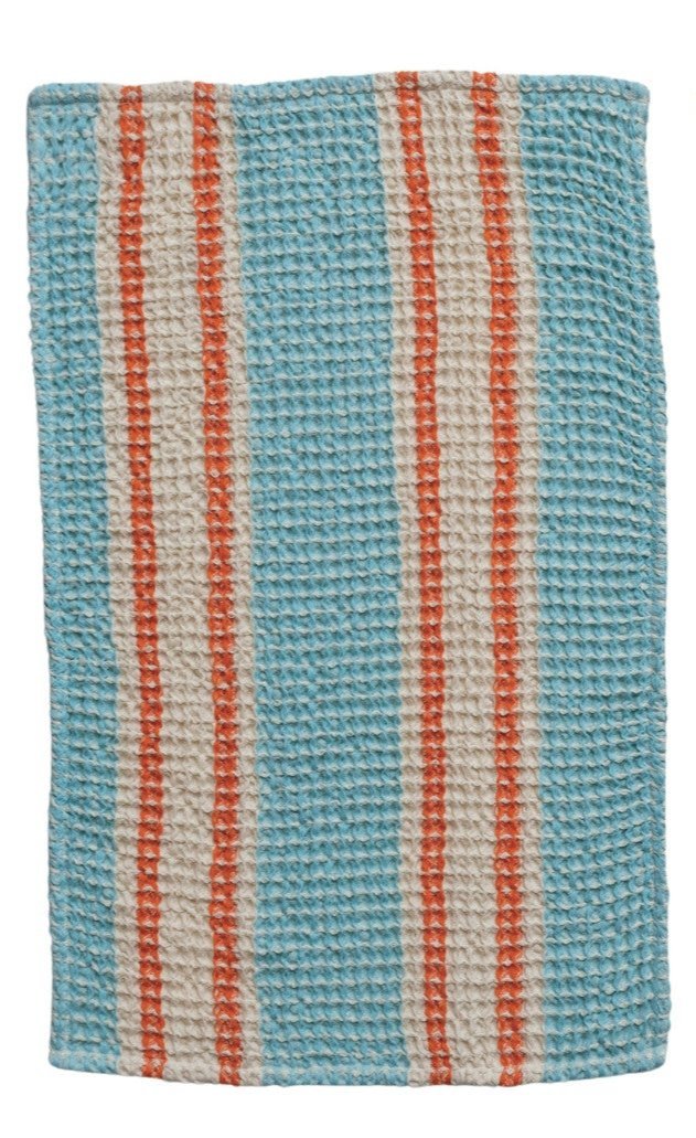 Woven Cotton Waffle Weave Tea Towels / Blue