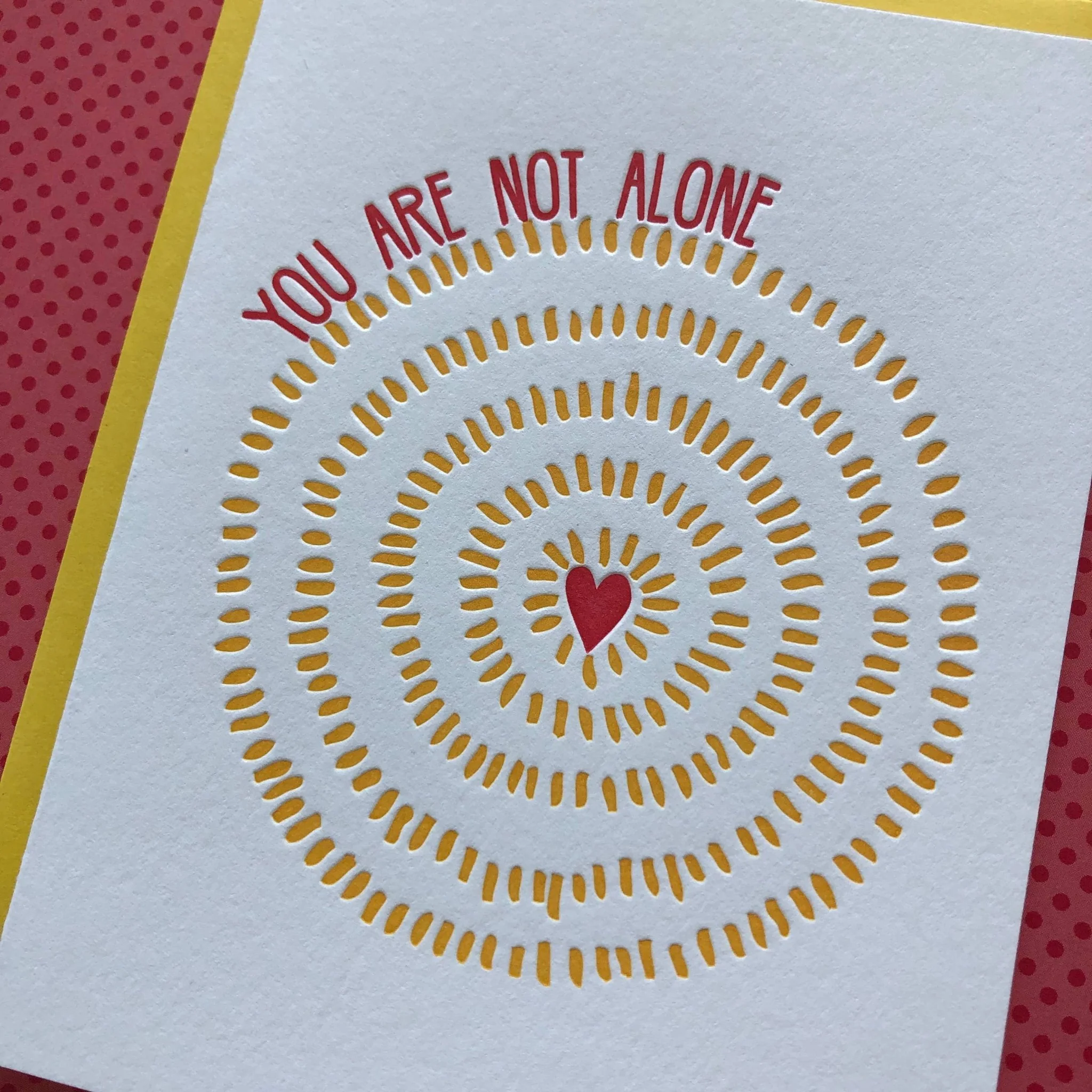 You are Not Alone - letterpress card - Image 4